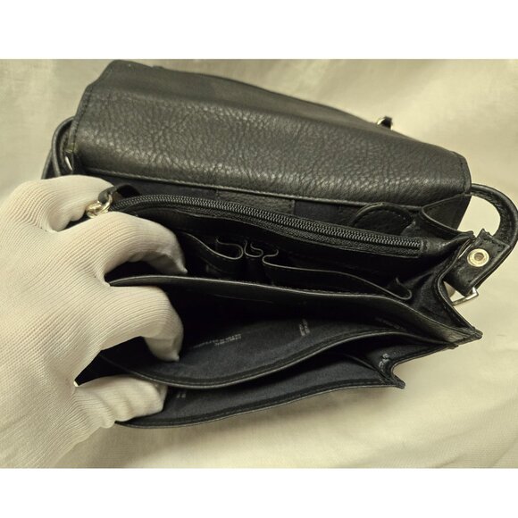 NWT Derek Alexander Classic Small Flap Organizer - Black - Picture 5 of 11